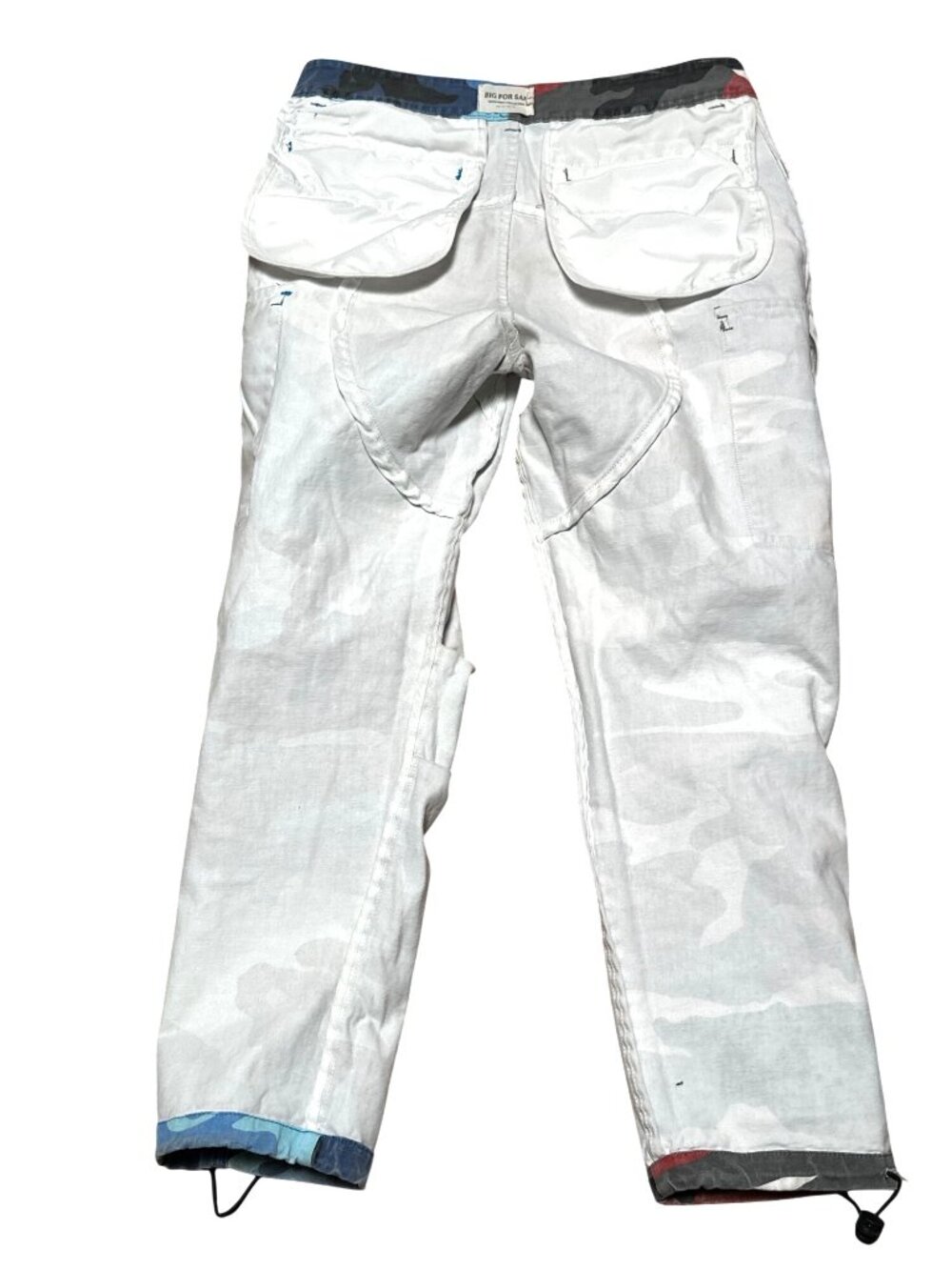 Big For Sam Medium Multicolor Camo Utility Pants Streetwear Cargo Y2K Streetwear - Picture 7 of 7